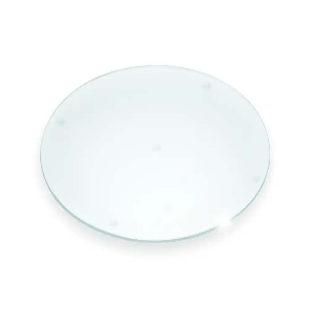 Planche à découper ronde en verre transparent