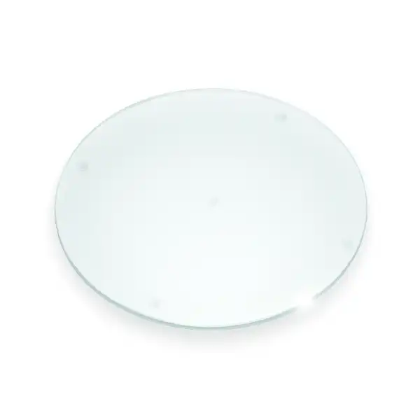 Planche à découper ronde en verre transparent