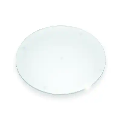 Planche à découper ronde en verre transparent