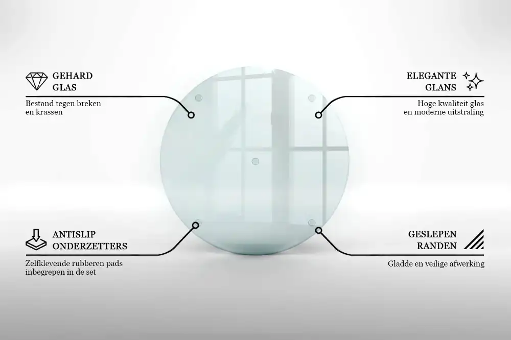 Planche à découper ronde en verre transparent