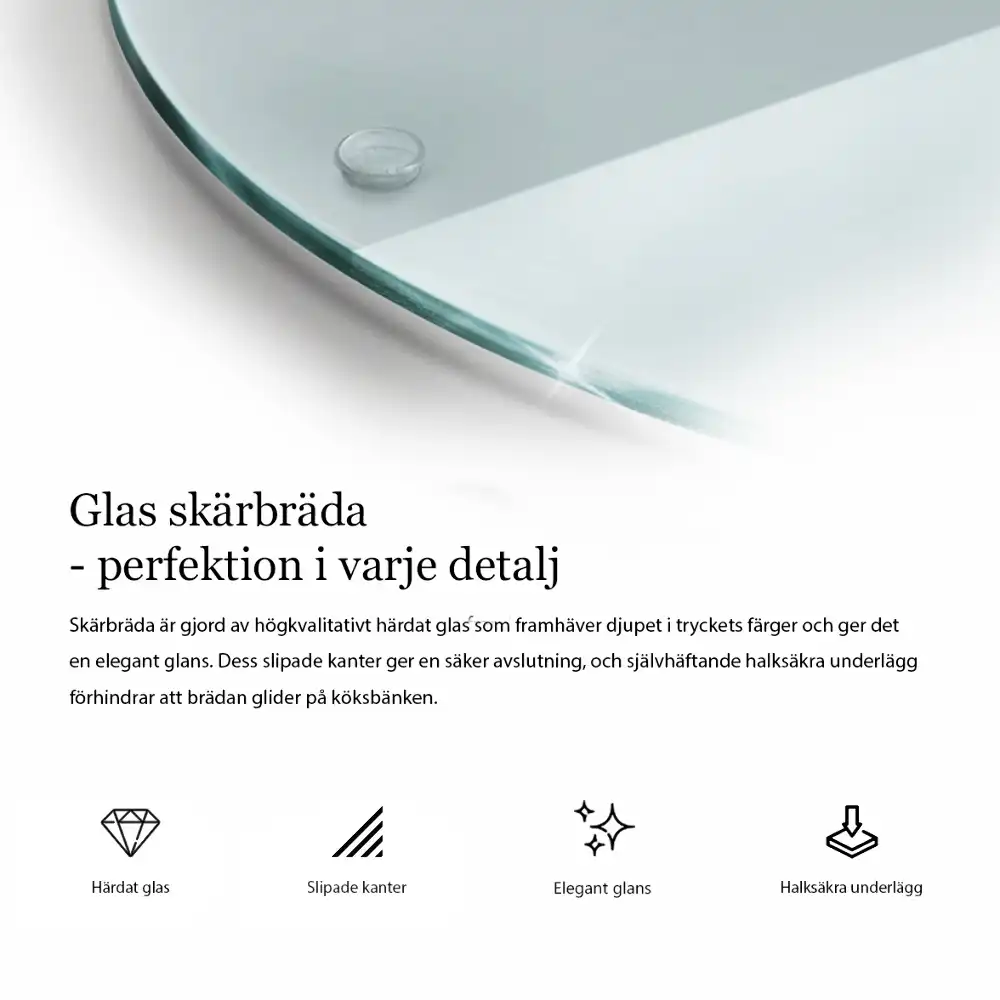 Planche à découper ronde en verre transparent