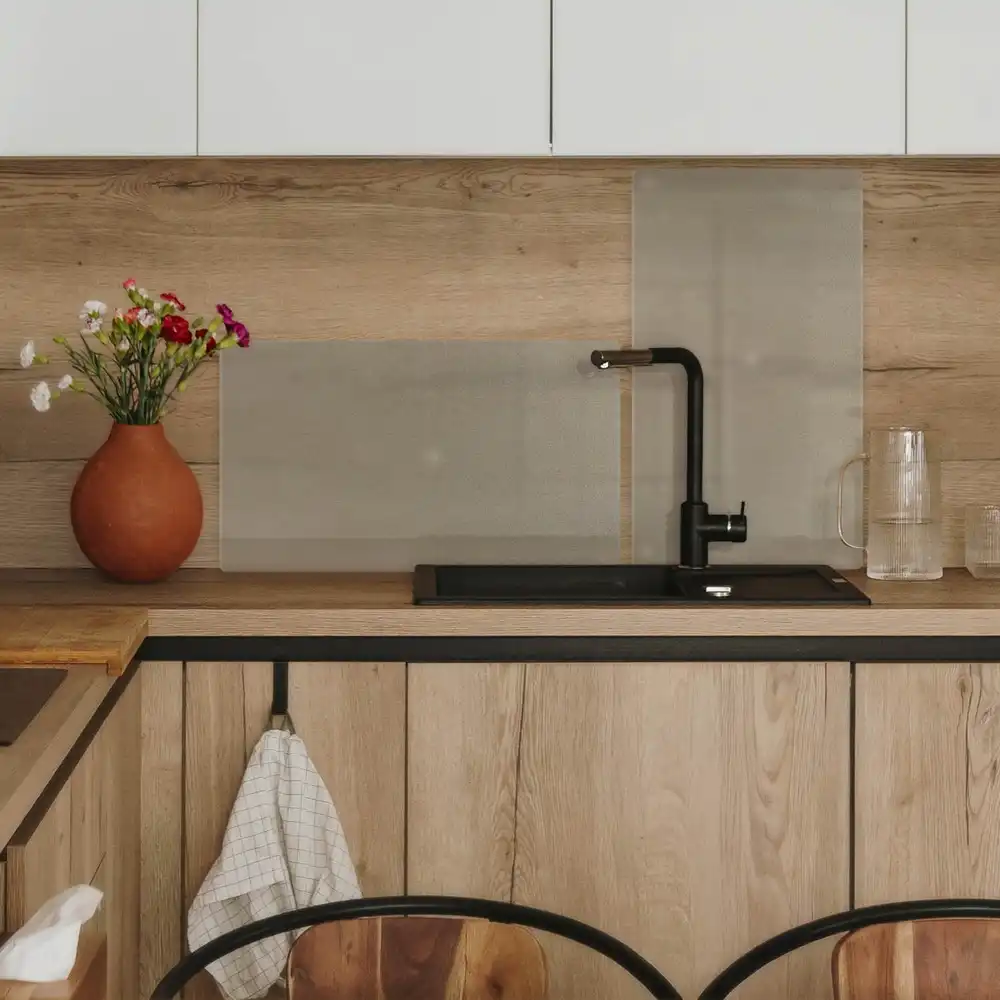 Planche à découper de cuisine double en verre semi-transparent