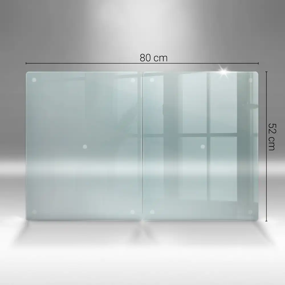 Double planche à découper en verre transparent