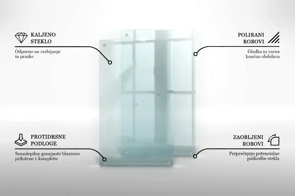 Double planche à découper en verre transparent