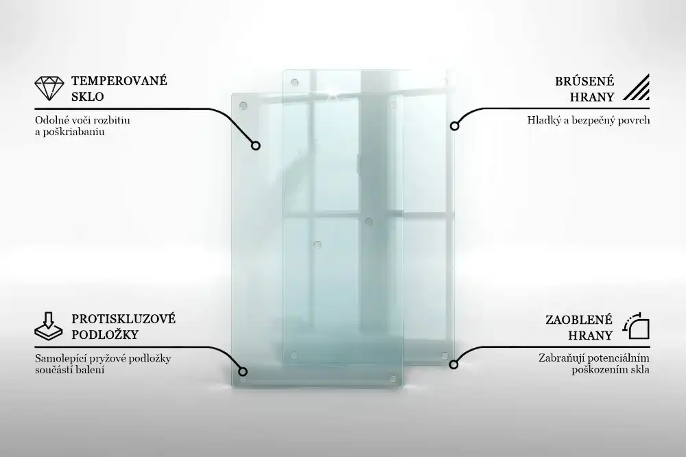 Double planche à découper en verre transparent