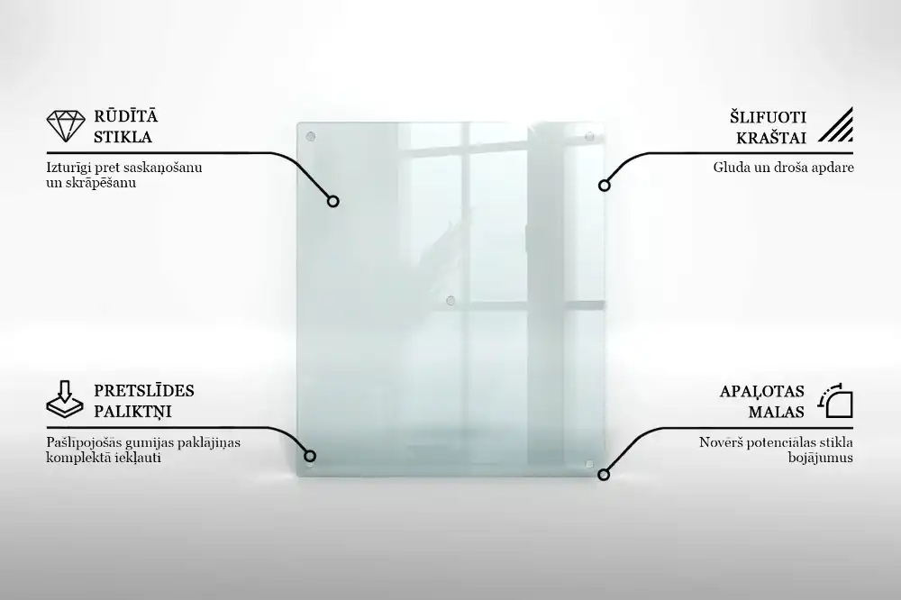 Planche à découper en verre transparent