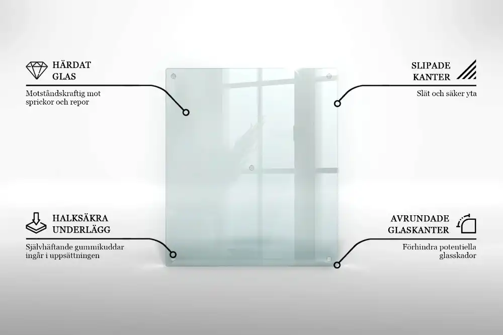 Planche à découper en verre transparent