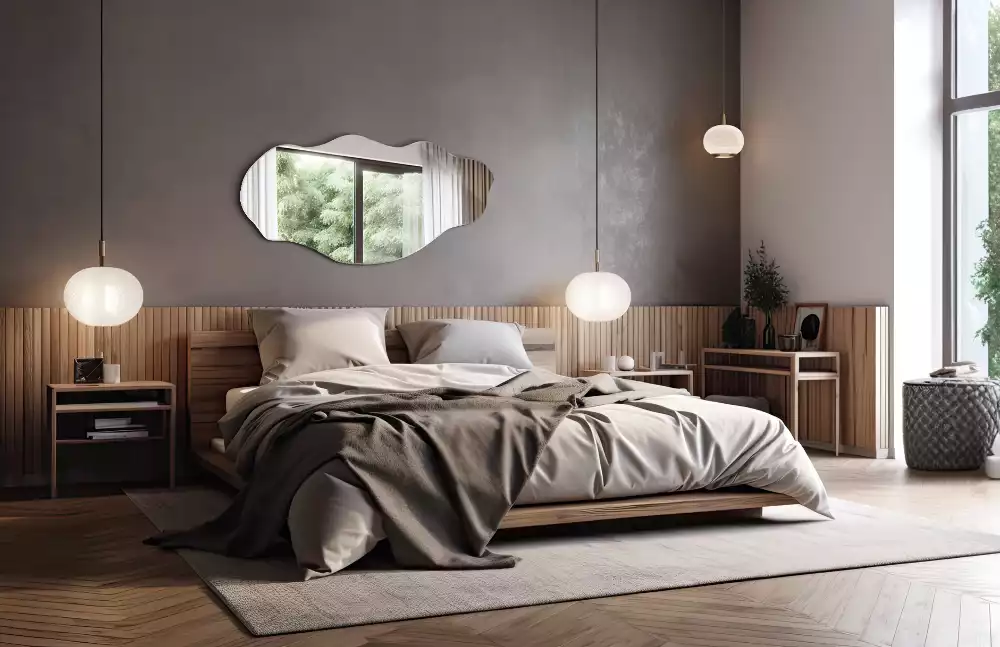 Miroir mural de forme organique design