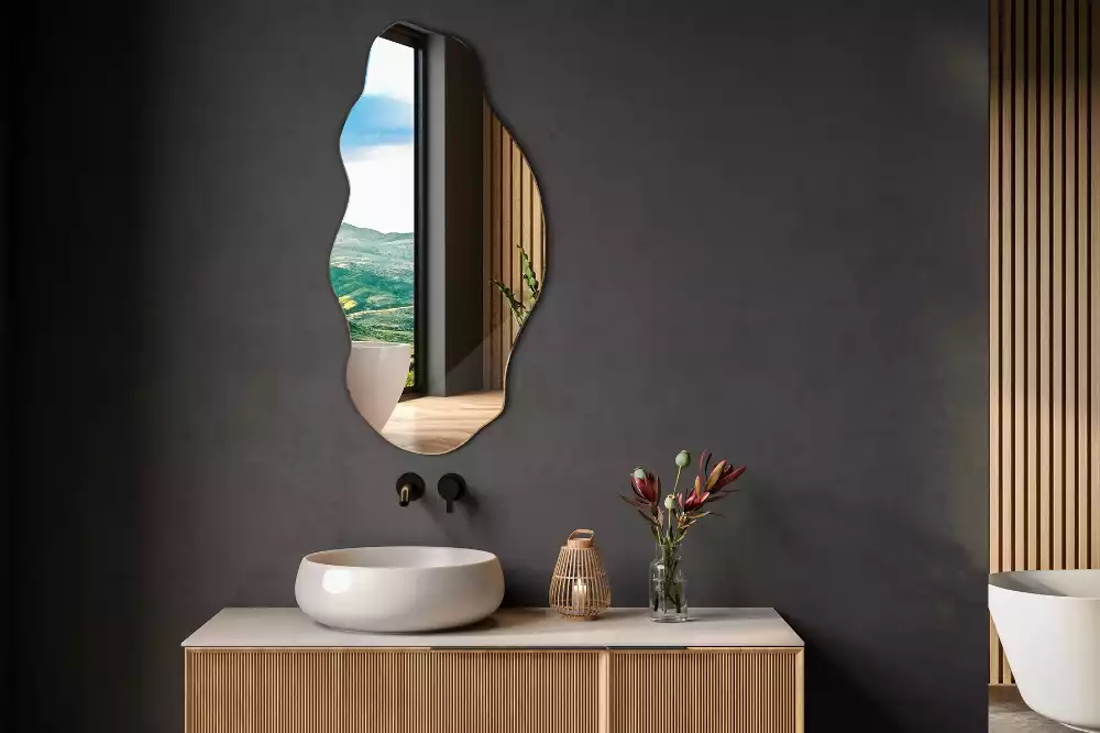 Miroir mural de forme organique design