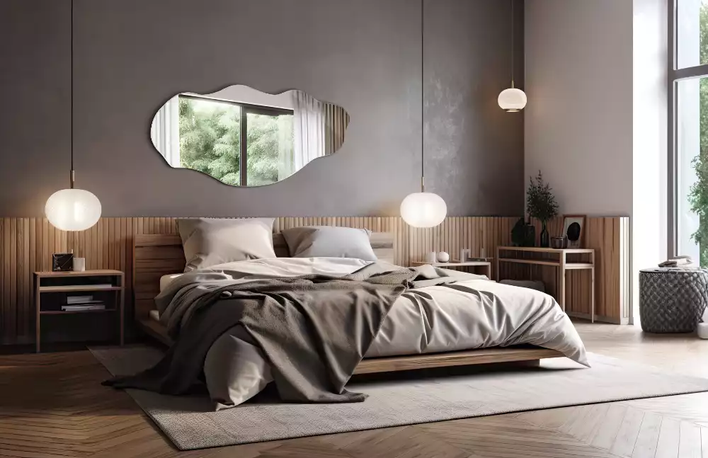 Miroir mural de forme organique design