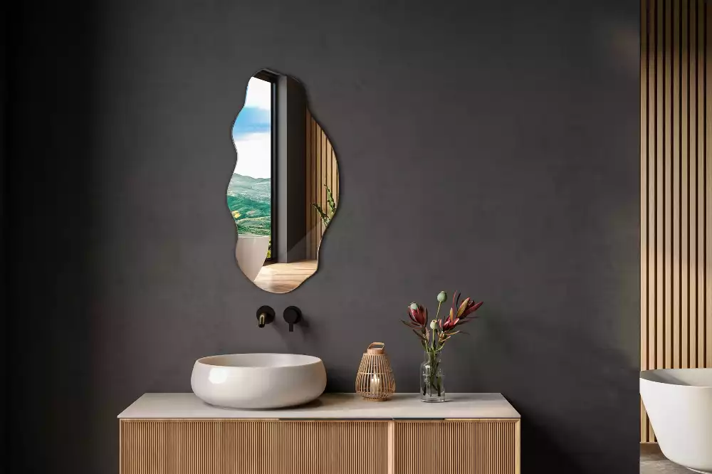 Miroir mural de forme organique design