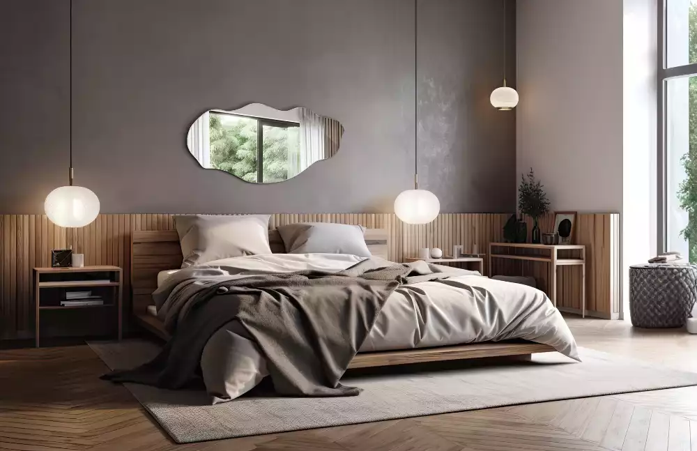 Miroir mural de forme organique design