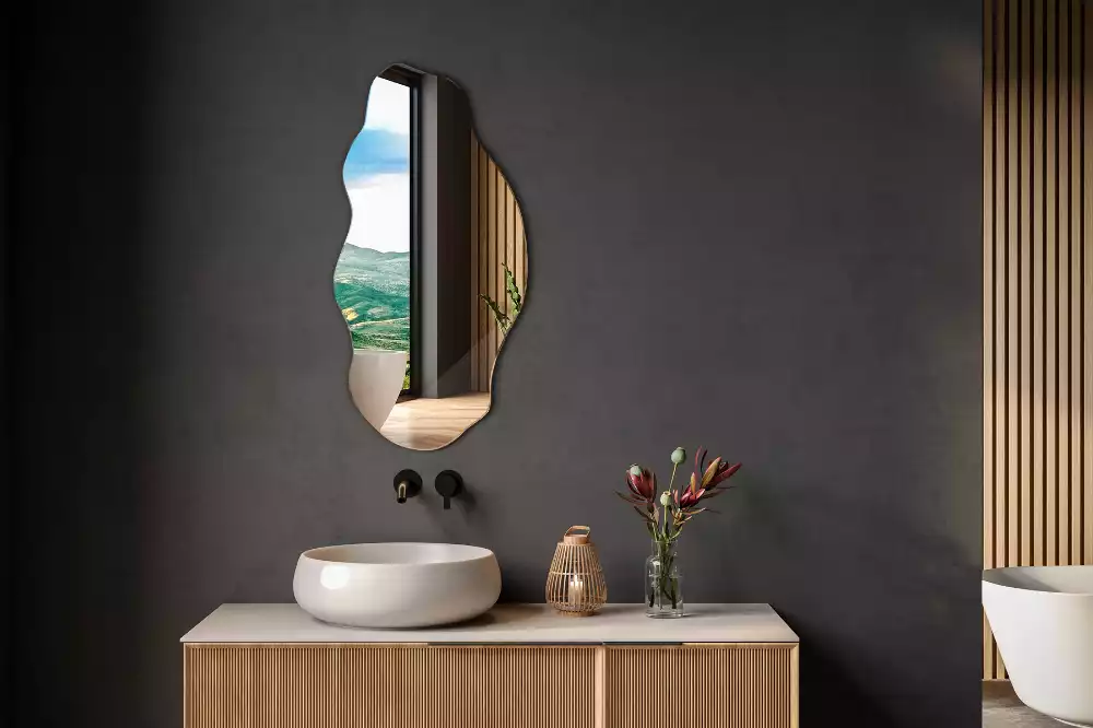 Miroir mural de forme organique design