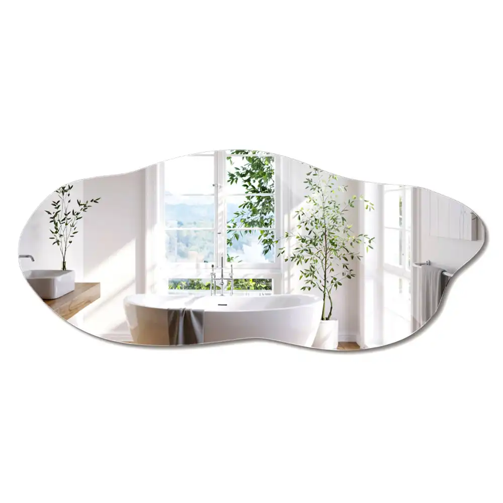 Miroir suspendu de forme organique moderne