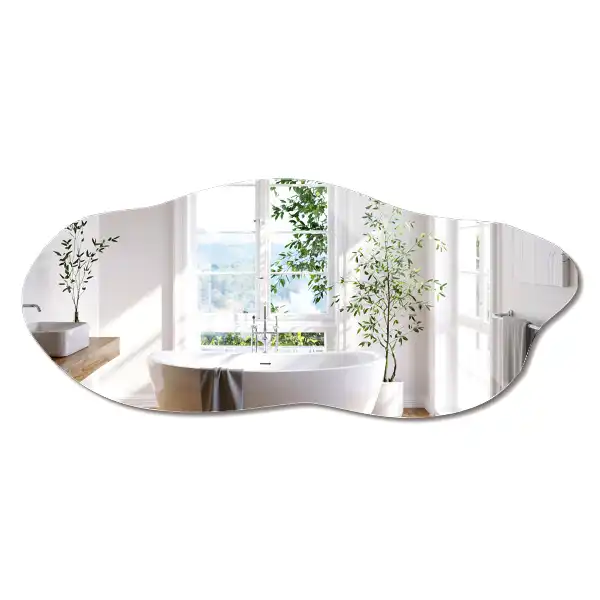 Miroir suspendu de forme organique moderne