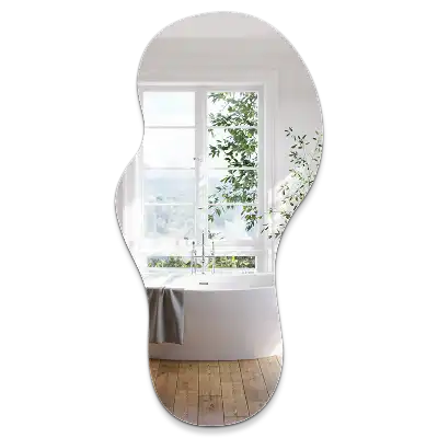 Miroir suspendu de forme organique