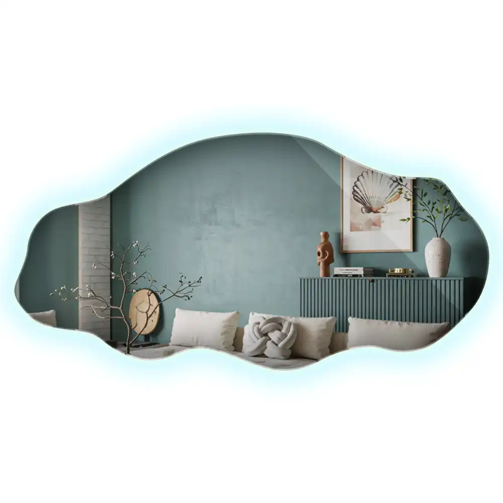 Miroir décoratif organique avec éclairage LED