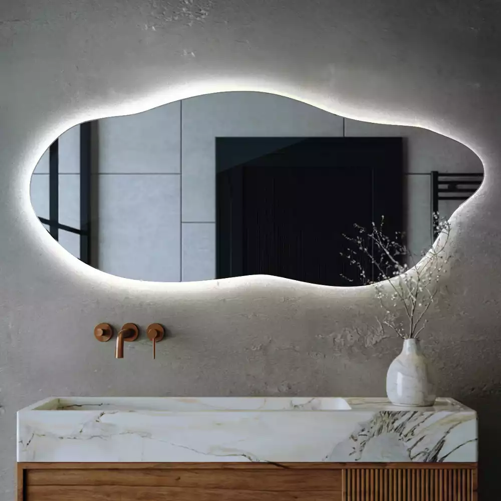 Miroir organique lumineux suspendu au design original