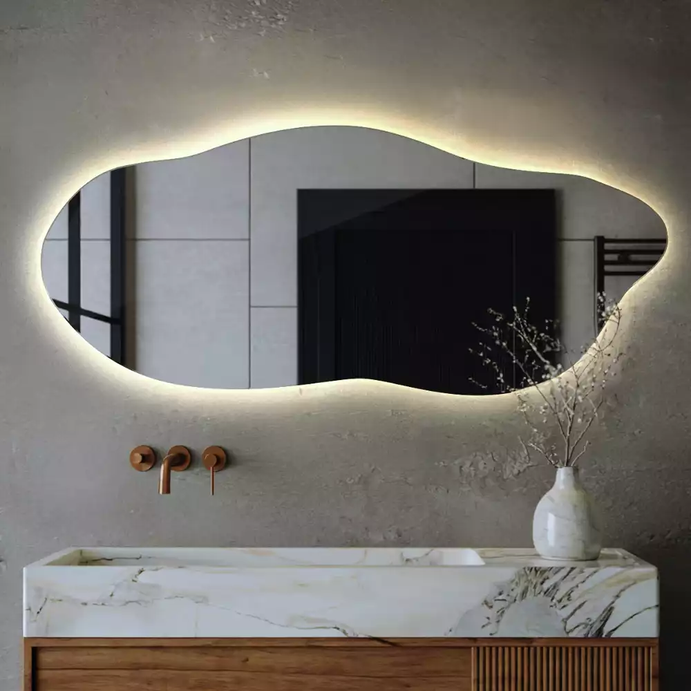 Miroir organique lumineux suspendu au design original