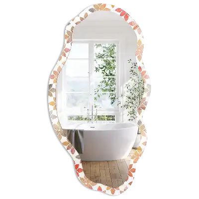 Miroir irrégulier à motif floral