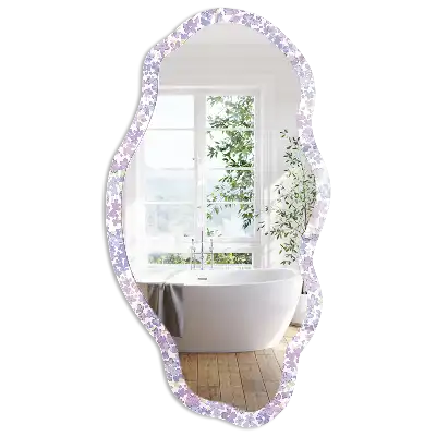Miroir irrégulier à motif champêtre