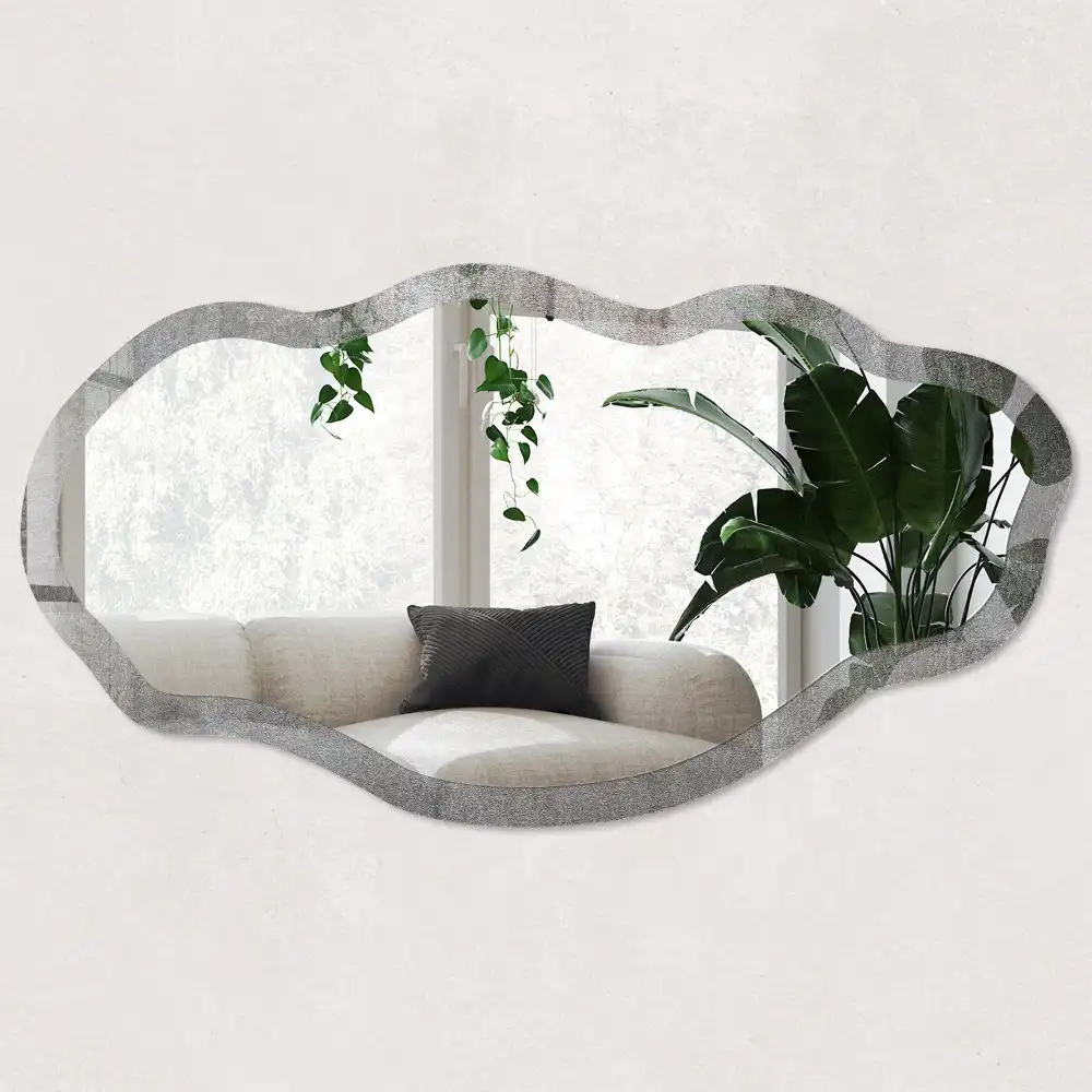 Miroir décoratif irrégulier effet béton