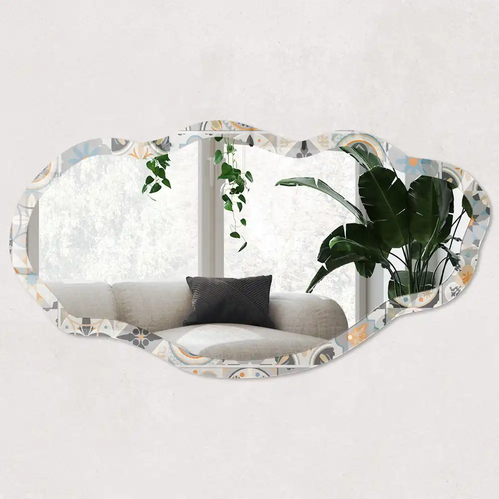 Miroir irrégulier à motif carrelage patchwork