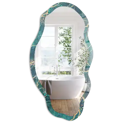Miroir irrégulier à motif marbré