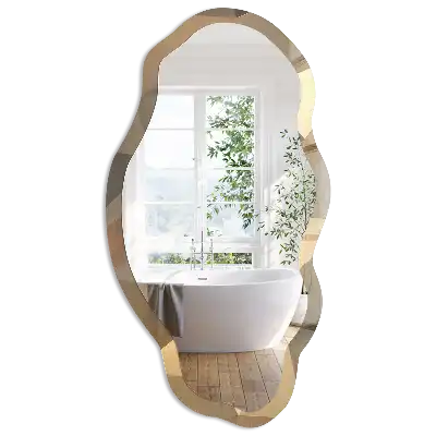 Miroir décoratif irrégulier à impression mosaïque géométrique