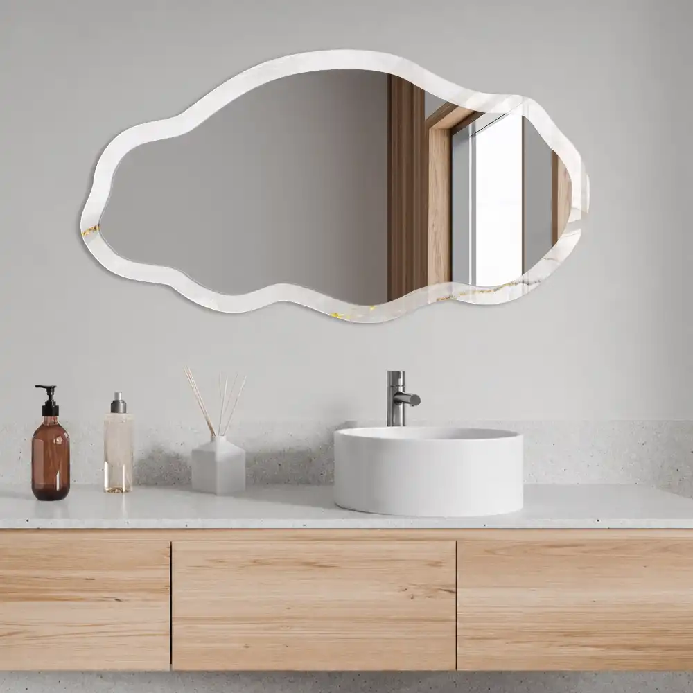 Miroir décoratif irrégulier effet marbre