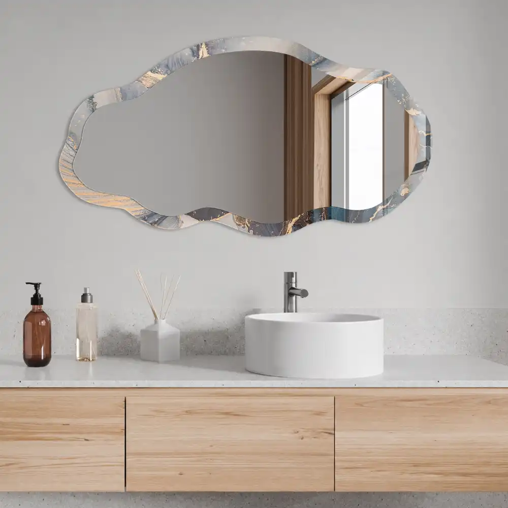Miroir irrégulier avec impression pulsation de couleurs