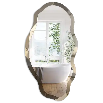 Miroir encadré avec impression énergie de la géométrie forme irrégulière