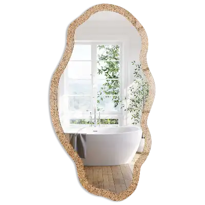 Miroir irrégulier avec impression texture liège