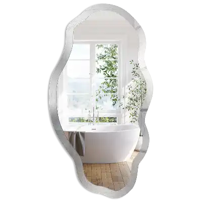Miroir décoratif irrégulier à impression cercles métalliques