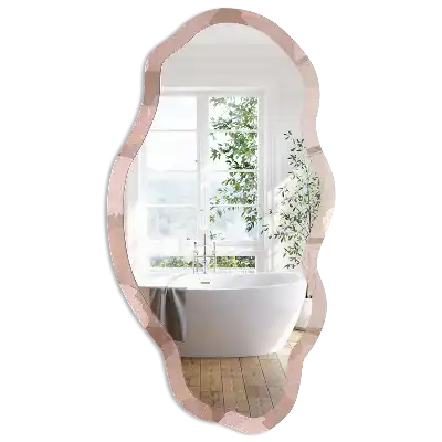 Miroir encadré à motif floral romantique et forme irrégulière