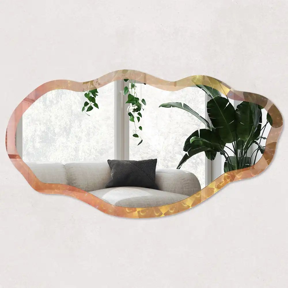 Miroir irrégulier avec impression spirale énergétique