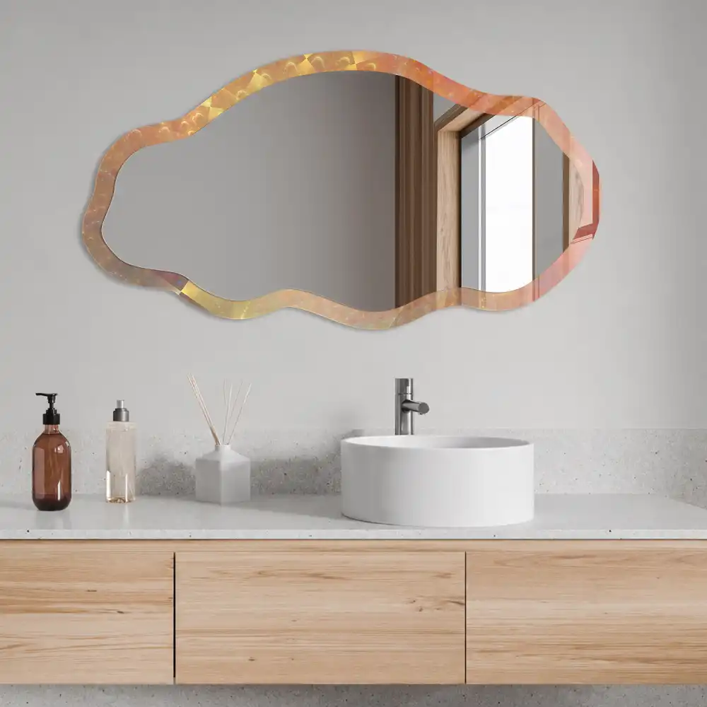 Miroir irrégulier avec impression spirale énergétique
