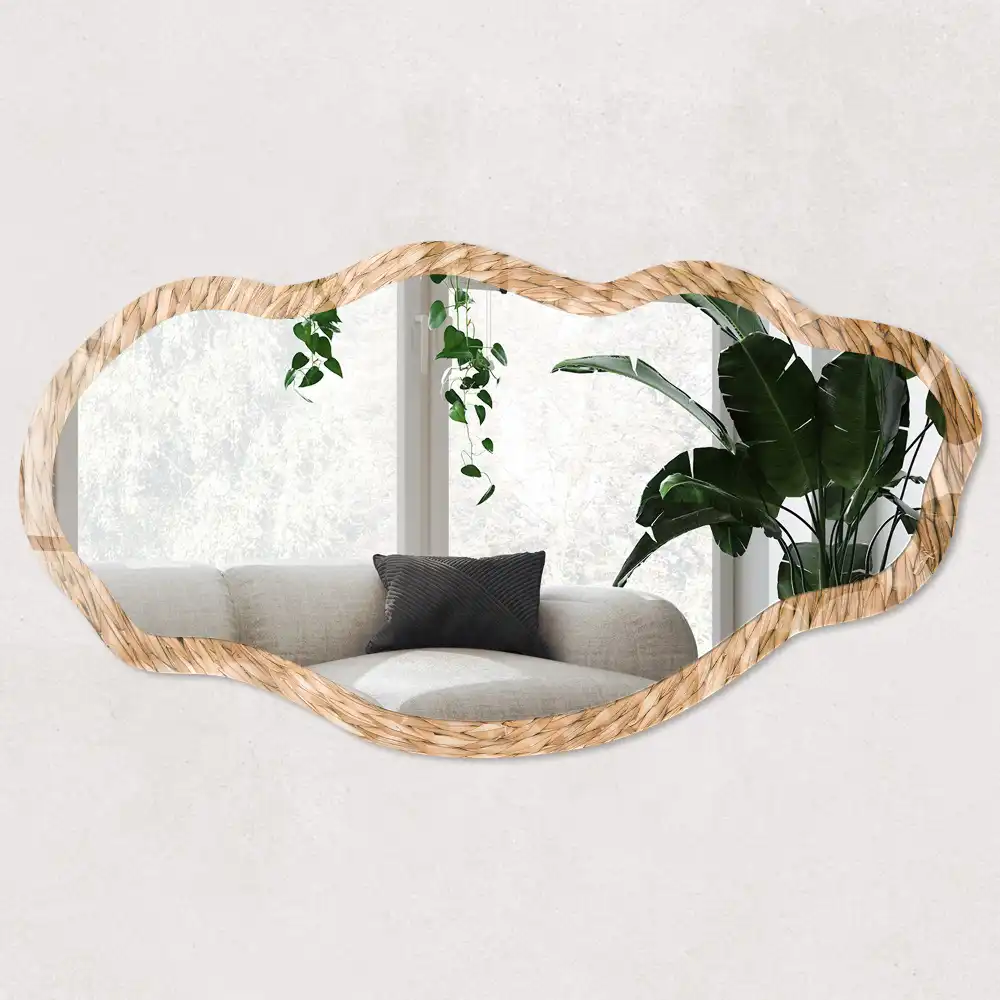Miroir irrégulier à impression effet tressé