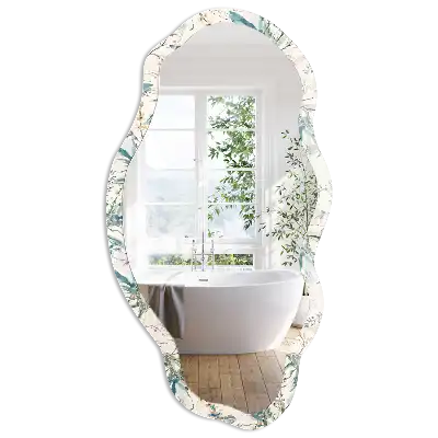 Miroir décoratif irrégulier à motif aquarelle estival