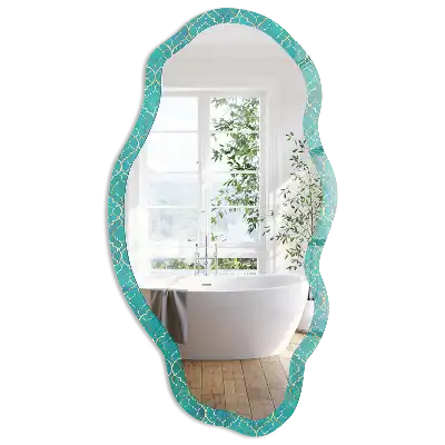 Miroir irrégulier à motif mosaïque orientale