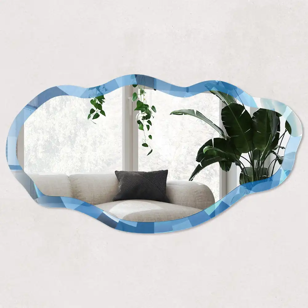 Miroir décoratif irrégulier à motif tourbillon d'énergie