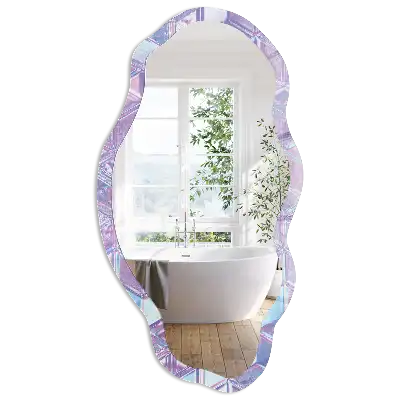 Miroir irrégulier à motif cubes de verre