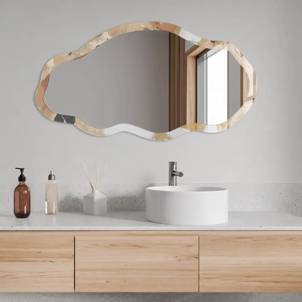 Miroir décoratif irrégulier à impression mosaïque moderne