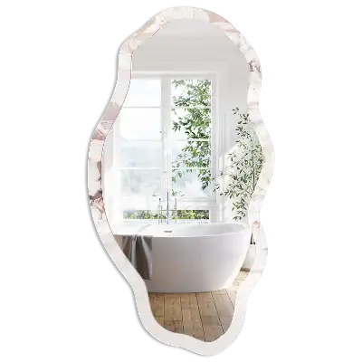Miroir décoratif irrégulier à l'élégance douce
