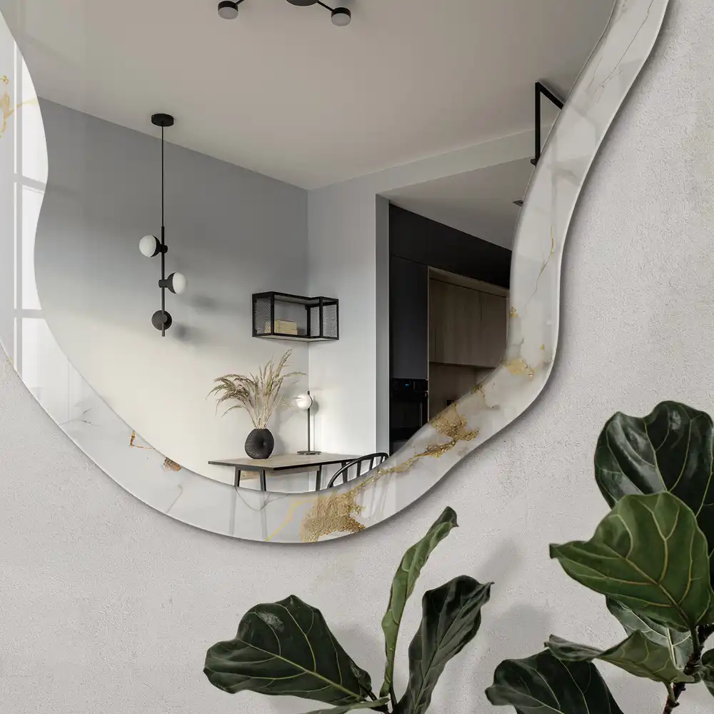 Miroir irrégulier à impression élégante