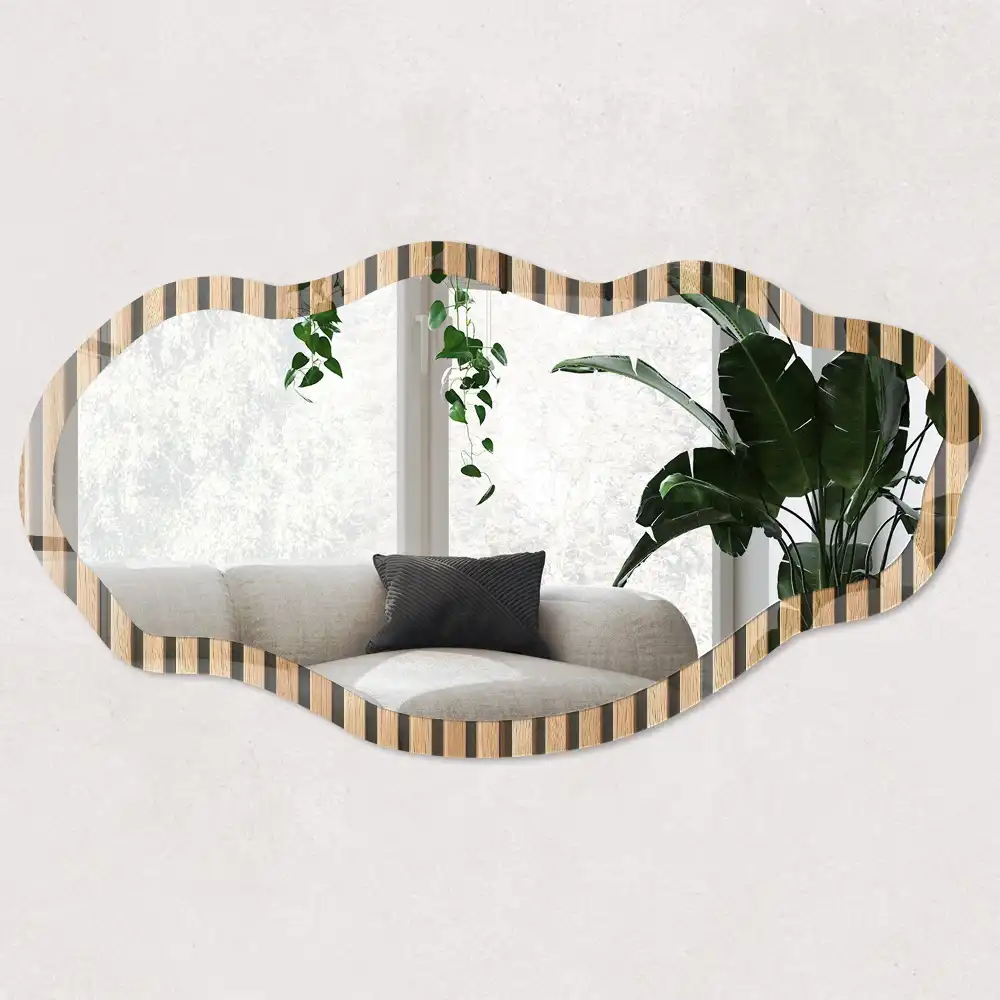 Miroir irrégulier à rayures verticales