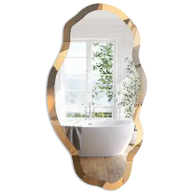 Miroir irrégulier avec impression à motif spatial