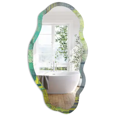 Miroir décoratif irrégulier à motif abstrait