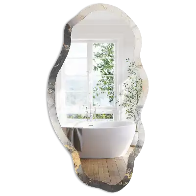 Miroir irrégulier à motif de taches abstraites