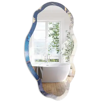 Miroir décoratif irrégulier à motif abstrait tacheté